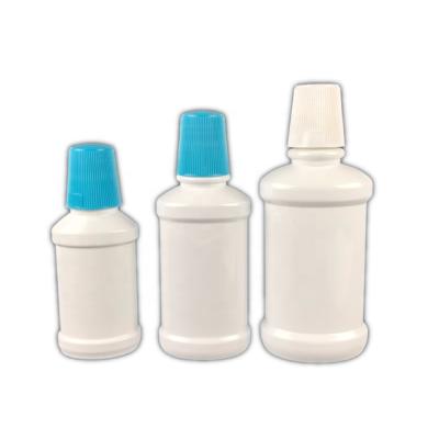 China Medicine Mouthwash PET Bottle 150ml 250ml 350ml Cartons Screen Printing HY Medicine White Screw Cap PP Cover Material Liquid Medicine for sale