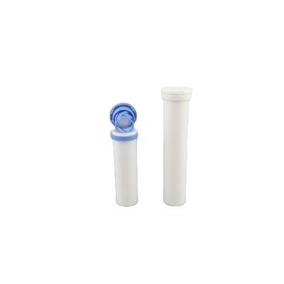 China Plastic Medicine Tablet Tube With Caps Pet Vitamin Desiccant Bottle For Effervescent Vitamins Tablet for sale