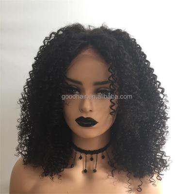 China Ombre Two Tone Curly Black / Brown Curly Wig Hair Wigs For Black Women for sale