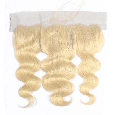 China ALL 613 Colors Swiss Lace Headband Medium Blonde 13 Hair Body Wave Headband By 4 Remy Malaysian Hair 13x4 Lace Body Wave Frontal for sale