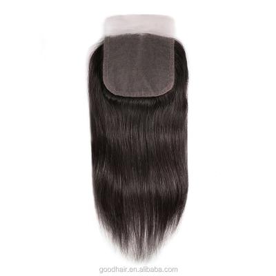 China Silky Straight Wave Brazilian Straight Hair With Low Closure 6x6 Lace Silk Closure With Baby Hair for sale