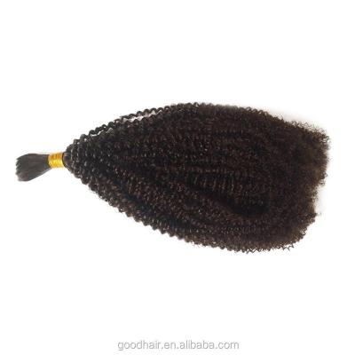 China Cash On Delivery Afro Wave In India Afro Curly Bulk Hair Unwefted Virgin Hair Bulk For Braiding Free Sample for sale