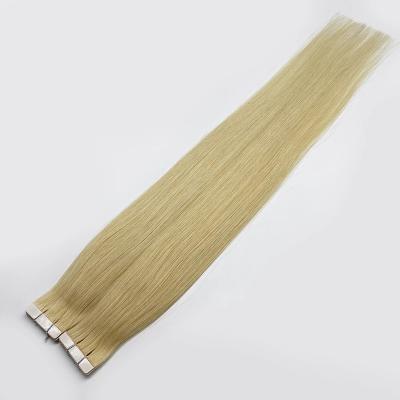 China Silky Straight Wave Blonde Tape In Hair Extension 100% Natural Made Remy Adhesive Tape 20/40pcs Tape In Hair Extensions Blonde for sale