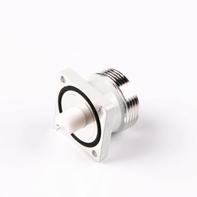 China 50Î © 7 /16 DIN Female Straight RF Connector With 4 Hole Flange Mount for sale