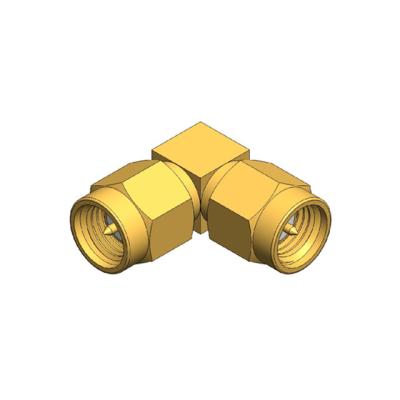 China SMA Male to SMA Male RF Adapter SMA Male to Male RF Adapter Right Angle Gold Plated RF Adapter for sale