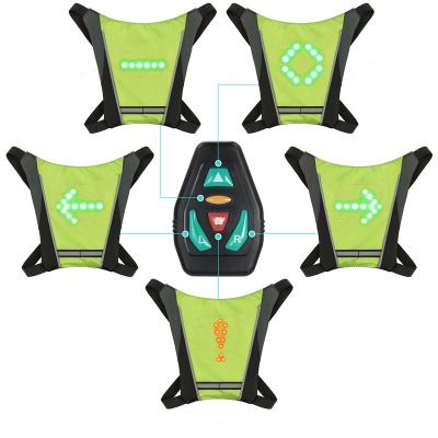 China Water Proof Safety Bike Indicators vest chaleco reflectante led corriendo chaleco reflectante wireless flashing jacket gears vest frecce for sale