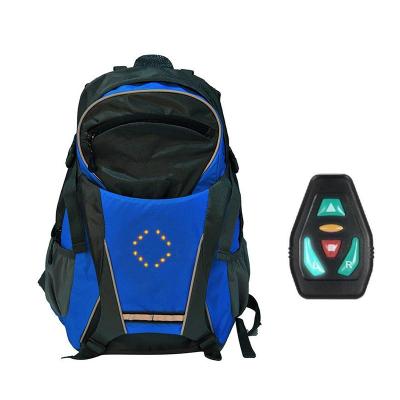 China With USB Led Turn Signal Smart Bike Backpack Waterproof Reflective Backpack With Direction Indicator USB Rechargeable Safety Light Bag for sale