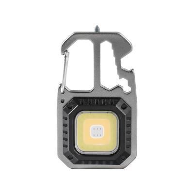 China Outdoor Fishing Camping Running Mini Led Flashlight COB Small Emergency Pocket Flashlights Portable Light Outdoor Key Chain Camping Light With Bottle Opener for sale