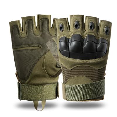 China Hot Selling Half Finger Army Gloves Safety Men's Short Finger Cycling Cycling Gloves Outdoor Sports Tactical Shockproof Train Gloves for sale