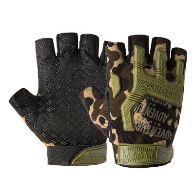 China Cheap Men Fingerless Half Finger/Bicycle Cycling Gloves Camouflage Motorcycle Self-defense Gloves Soccer Goalkeeper Sports Tactical Gloves for sale