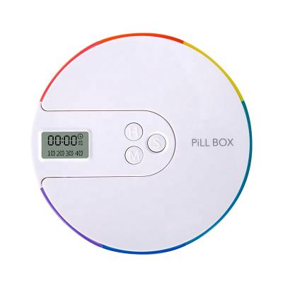 China 7 Digital Rainbow Pill Box Timer 7 Timer 7 Compartment Rainbow Pill Box Timer Take Pill Reminder Electronic Alarm Portable Pill Case for sale