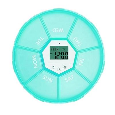 China Pill Box with Digital Timer Plastic Electronic 7 Grid Weekly and Daily 4 Grid Pill Boxes with Portable Digital Timer Travel Alarm Pill Reminder for sale