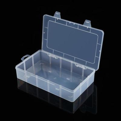 China Viable Empty Clear PP Rectangle Storage Containers Box With Lid For Accessories/Crafts/Learning Supplies/Screws/Drills/Battery for sale