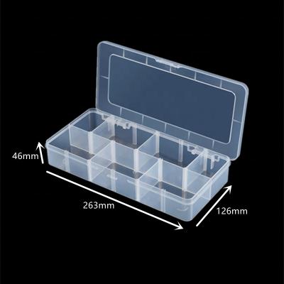 China Clear Plastic Container Storage Box 12 Viable Grids PP Organizer with Adjustable Dividers for Washi Tape Jewelry Craft Boards Tools for sale