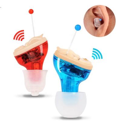 China Mini CIC Elderly CIC Red and Blue Digital Aid of Mini Invisible Hearing Deaf Sound Amplifier for sale