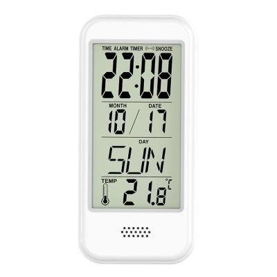 China Antique Style Bedroom Calendar Alarm Clock Led Digital Pendulum with Indoor Temperature and Humidity for Home Office for sale