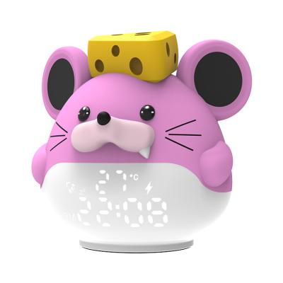 China Reachargeable Creative Cute Zodiac Multifunctional LED Luminous Finger Clock With Lamp Student Cartoon Children Alarm Clock for sale