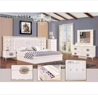 China King Size Mirrored Bedroom Furniture Modern Design Elegant Luxury Bedrooms Glass Cheap Set for sale