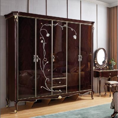 China EUROPEAN High Gloss Purple Bedroom Wardrobe Home Use Wardrobe Door Bedroom 5 Color Flat Pack for sale