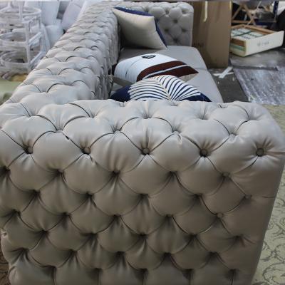 China Executive Lounge Modern Italian Exclusive Tufted Tufted Leather Sofa Light Luxury Sofa Set for sale