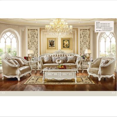 China Luxury Exclusive Royal Furniture Classic European Style Living Room Furniture Sofas Solid Wood Classic Sofa Set for sale