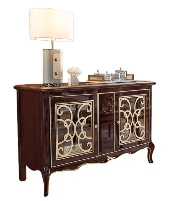 China European Style High Glossy Dining Room Side Cabinet European Sideboard for sale