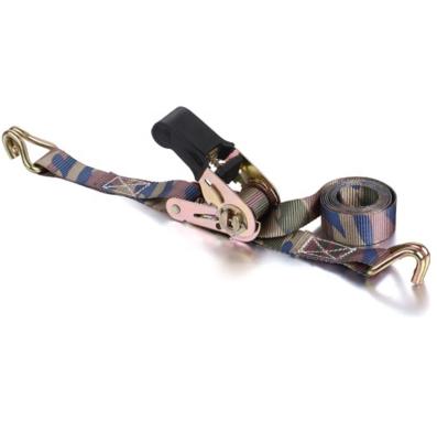 China 25mm-100mm Width Camouflage Color Cargo Strain Load Tie Down Strap / Ratchet Straps for sale