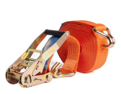 China Tie Down Goods CE/GS High Quality Certified 50mm 5TX10M Polyester Ratchet Tie Down Strap Manufacturer for sale