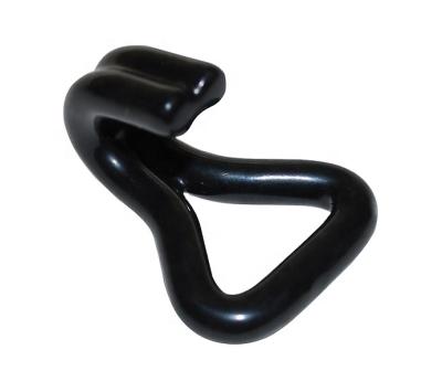 China Steel Safety 25mm Black Metal Finish/PVC Coated Double J Hook/Double J Hook For Ratchet Strap for sale