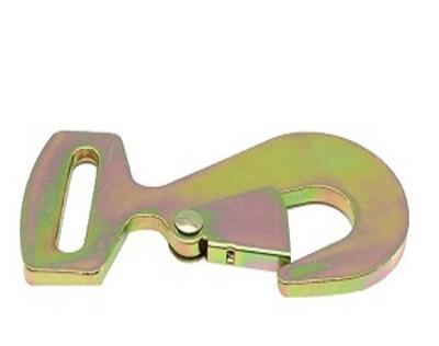 China Safety 2inch 50mm Galvanized Flat Metal 5T Steel Snap Hook Belt Buckle Hook for sale