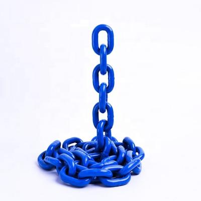 China Load Manufacturer G100 EN818-2 Alloy Steel Short Blue Finish Lifting Link Chain for sale