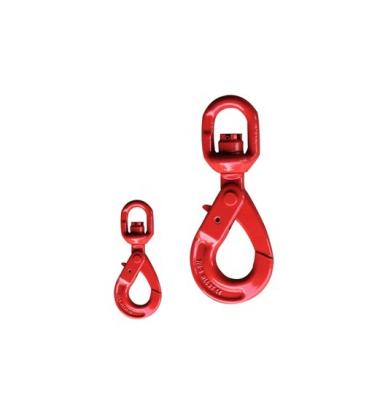 China Heavy Industry Manufacturer Forged G80 European Type Swivel Self-Locking Hook for sale