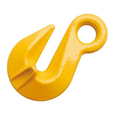 China Heavy Industry Forged Carbon Steel G80 Lifting Eye Grab Hook / Eye Shorten Grab Hook for sale