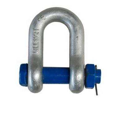 China General Industry Drop Forged G2150 USA Type Dee Shackle With Safety Bolt Pin / Shackle / Chain Shackle for sale