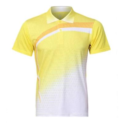 China high quality 100%polyester badminton sport wear shorts sleeves wholesale sports training t-shirt for men for sale