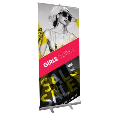 China Aluminum Telescopic Folding Advertising Poster Stand Roll Up Banner Stand Show Aluminum Roll Up Stand Price for sale