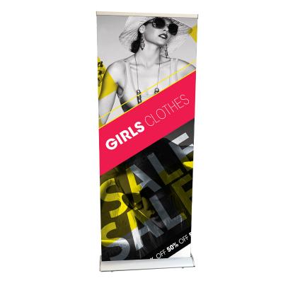 China Indoor / Outdoor Aluminum Digital Printing Large Retractable Base Roll Up Banner Stand for sale