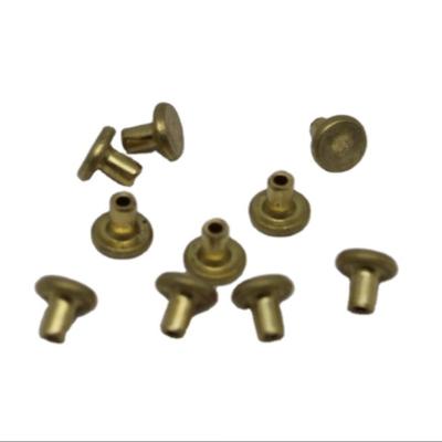 China Industrial Equipment Precision Knurled Round Head CNC Parts Brass Turning Machining Milling Brass Rivet for sale