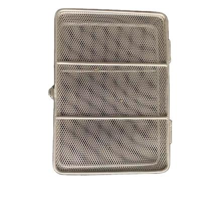 China Plain Weave Stainless Steel Basket Net High Temperature Resistant Metal Medical Net Basket With A Lid for sale