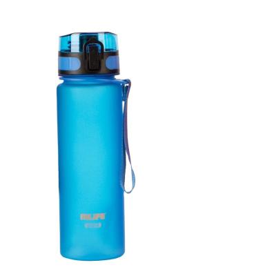 China Sustainable Durable BPA Free Blue Frosted 500ML Tritan Kids Sport Plastic Water Bottle for sale