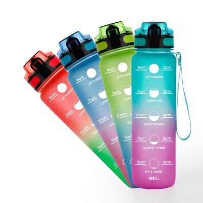 China Sustainable Wholesale Bottle Amazon Success 2021 Tritan Free Drinking Motivational Water Bottle Bpa Eco-Friendly for sale