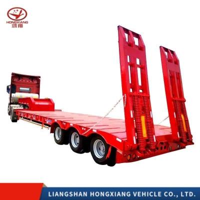 China 4axle 100ton Gooseneck Semi Trailer Lowbed Semi Trailer Tread 2240mm Not Self-dumping for sale