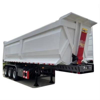 China 80 Ton 4 Axles U-Shape Dump Truck Trailers 45cbm Tipper Semi Trailer for Aggregate for sale