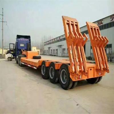 China Direct 3 4 Axles 60tons 80 Tons Low Bed Flatbed/Platform Trailer/Flatbed Container Trailer for sale