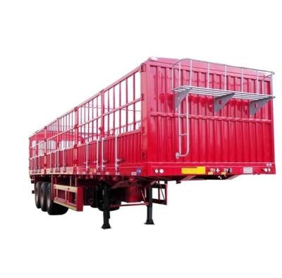 Cina 1 40 tonnellate 4 assi bicicletta in acciaio una ruota gabbia casella di ribaltamento furgone recinzione container cargo trailer in vendita