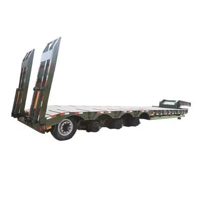 China Zwaar vervoer laag bed platbed half ATV dump trailer box boerderij trailer poly metal bulk/carton aangepast dubbel wiel Lw Te koop