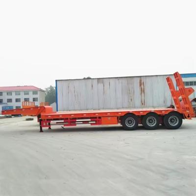 China Semi-reboques de cama baixa/Lowboy 3/4 eixo Reboques de carga baixa 13500X3000X1550 mm Auto-dumping à venda