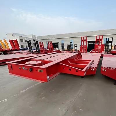 China Customization Low Bed Semi Trailer with 2inch Kingpin Landing Gear 28t Tire 235 75r 2205 for sale