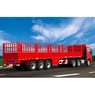 China 40FT 3 Axles 60tons Drop Side Wall Fence Semi Trailer Horse Trailer Fences Semi-Trailer for sale