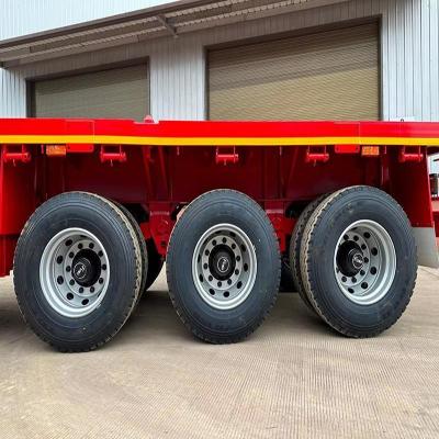 China 3 Axle 4 Axle Low Bed Trailer Lowboy Semi Truck Trailer for Heavy Duty Equipment Transport for sale